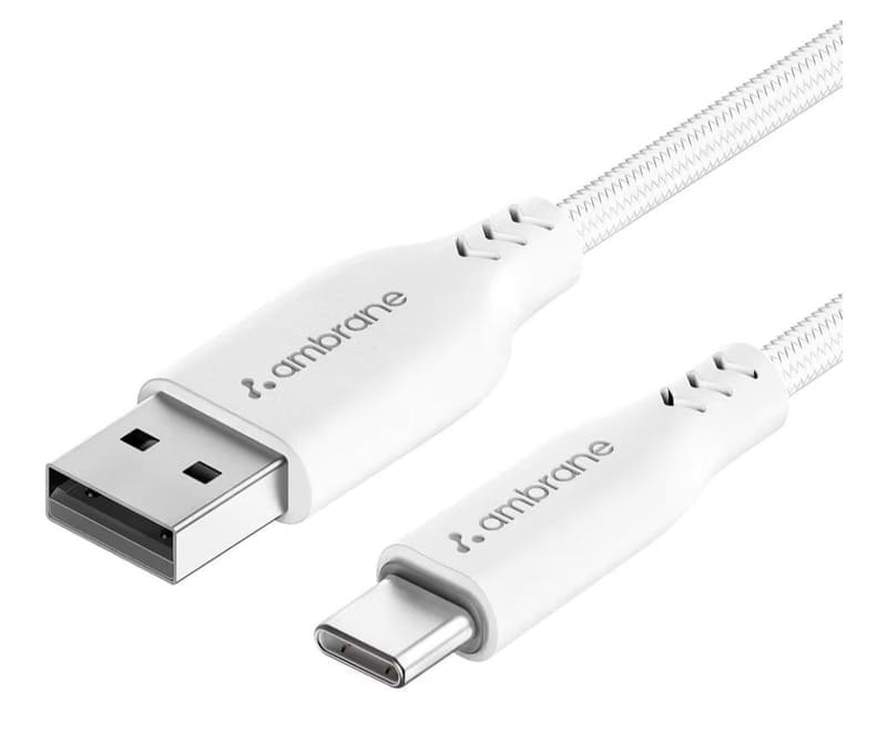 Ambrane Unbreakable 3A Fast Charging 1.5M Braided Type C USB @108