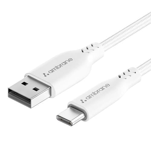 Ambrane Unbreakable 3A Fast Charging 1.5M Braided Type C USB...