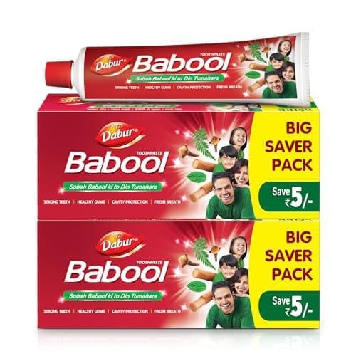 Dabur Babool Ayurvedic Toothpaste -700g (350g x 2) | For Str...