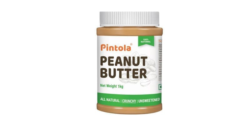 Amazon | Pintola All Natural Peanut Butter Crunchy 1kg ₹378