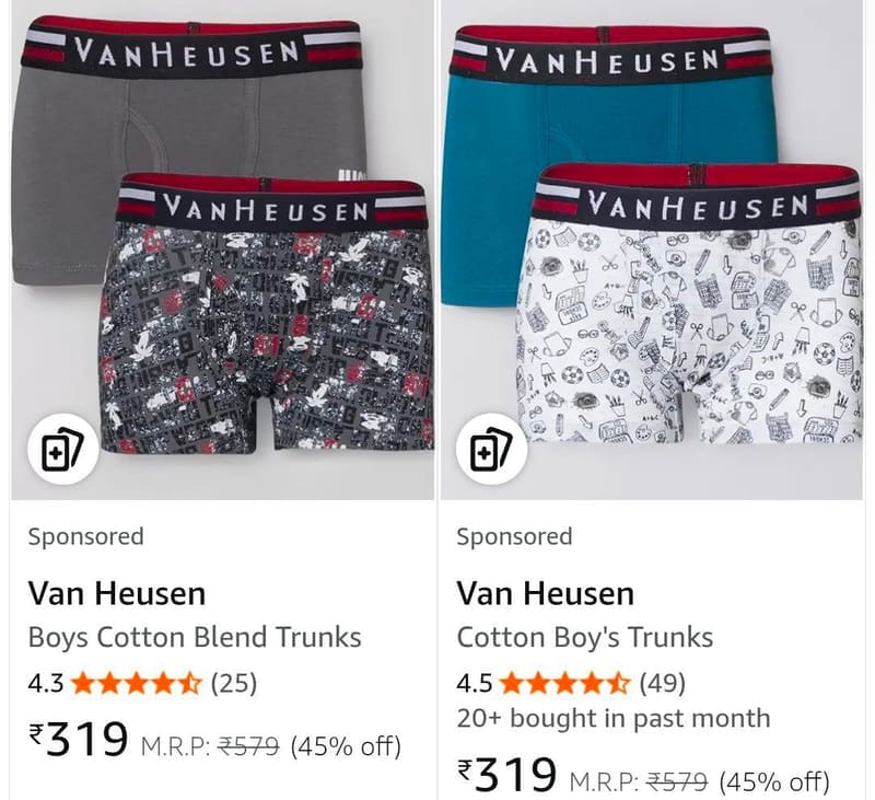 Van Heusen Boys Trunks Start @269.
