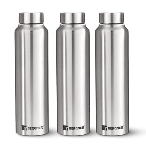 Bergner Walking Stainless Steel 3 Pcs (1000ml Each) Water Bo...