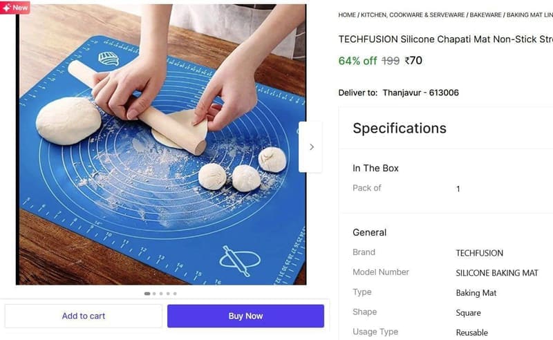 💥 Silicone Chapati Mat @ ₹70