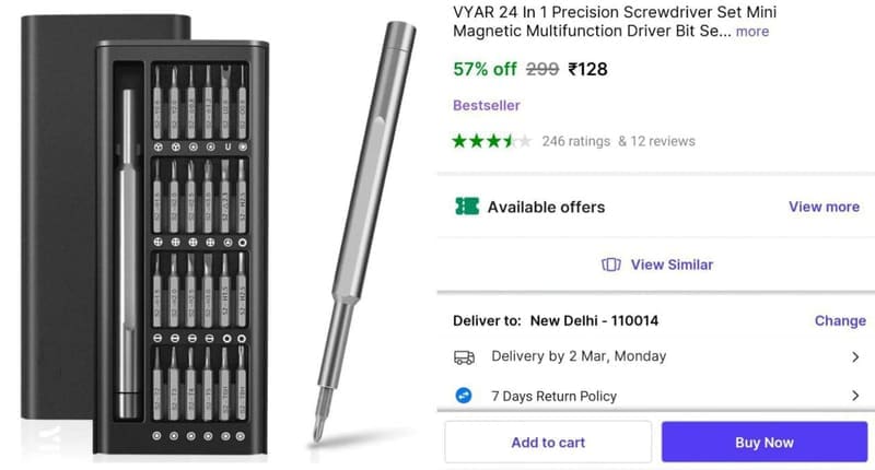 Shopsy | 🔥24-in-1 Screwdriver Set at ₹128