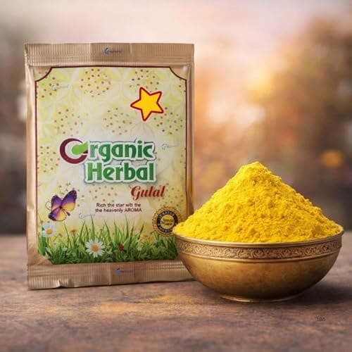 GRAPHENE Yellow Holi Gulal Colour Herbal Organic Fruit Abeer...