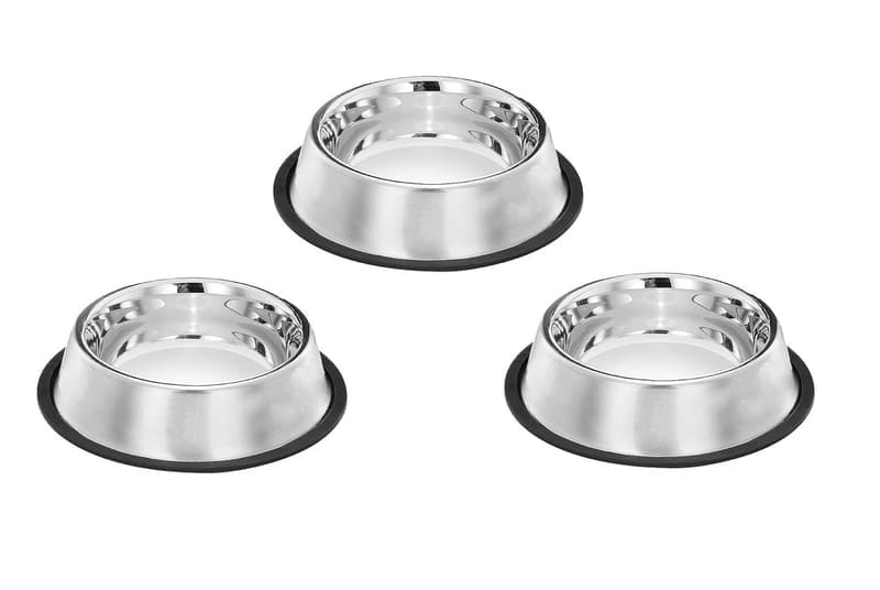 🔥🔥Pets Empire Small Dog and Cat Feeding Bowl Steel (200 ml) Set of 3