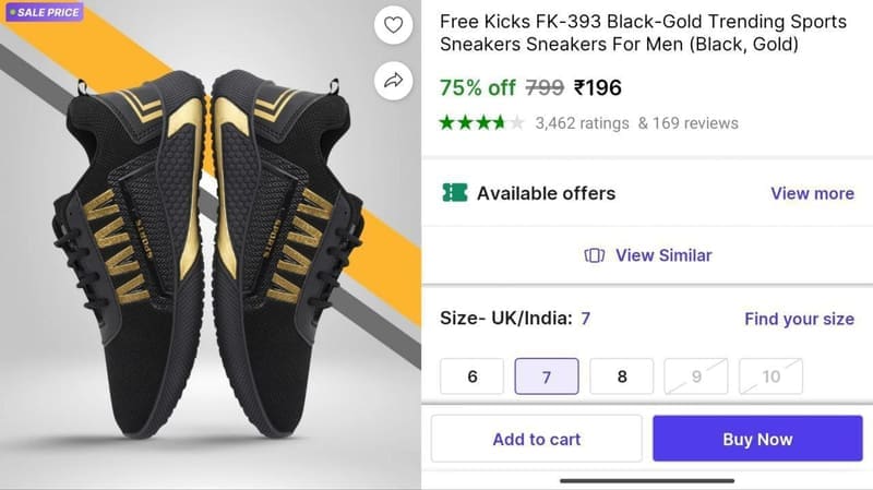 🔥  Shoes at ₹196