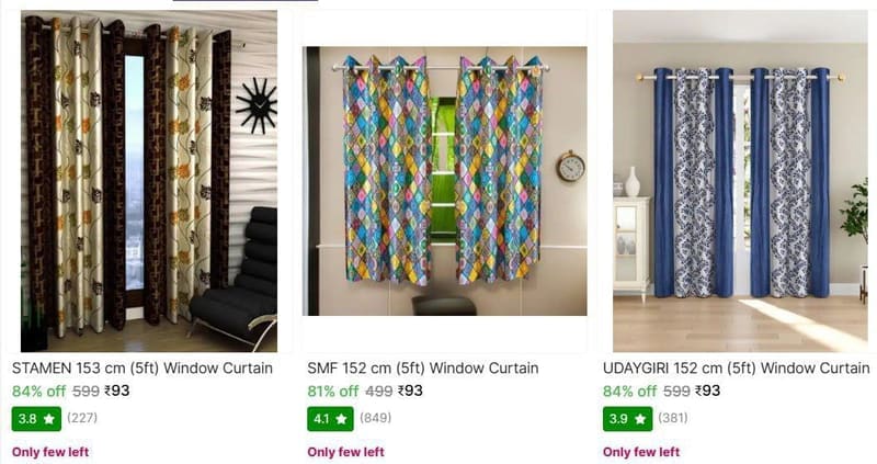 💥 Windows Curtain From ₹93