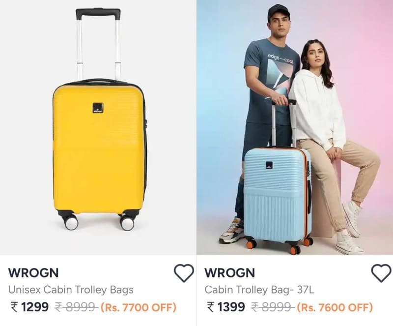 Wrogn Trolley Bag up to 85% off