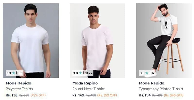 Myntra Loot : Moda Rapido Clothing