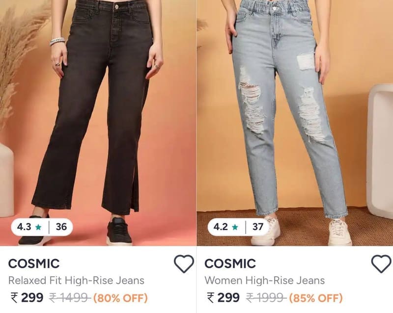 Jeans Starts @299.