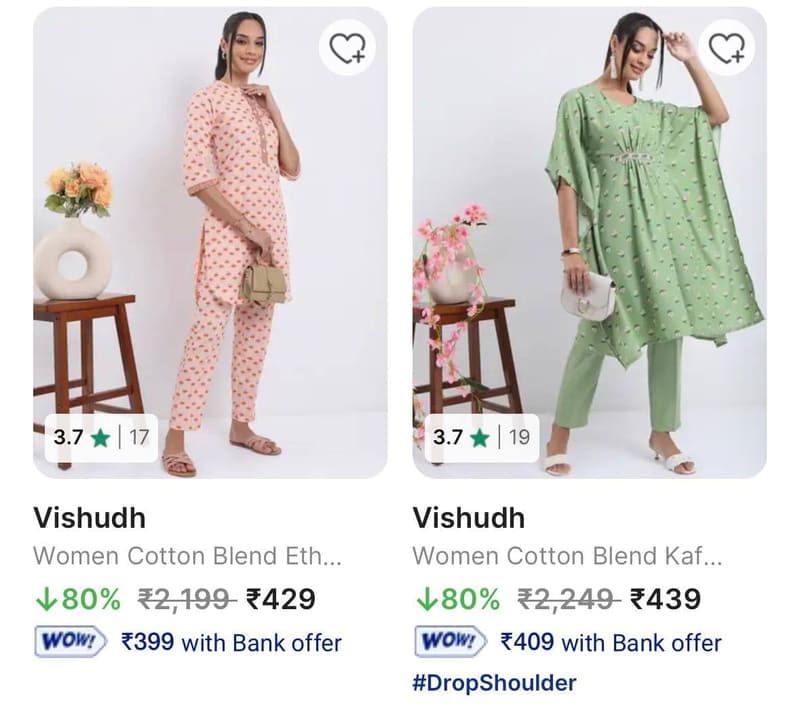 Vishudh Women's Kurta Upto 90% Off
