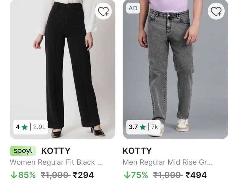 Upto 90% Off On Kotty Clothing.
