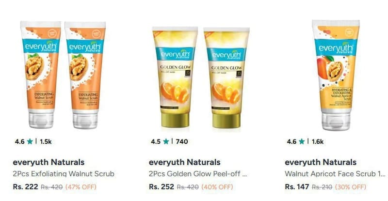 Myntra : Everyuth Naturals UPTO 65% OFF