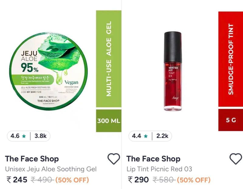 The Face Shop at 50% off