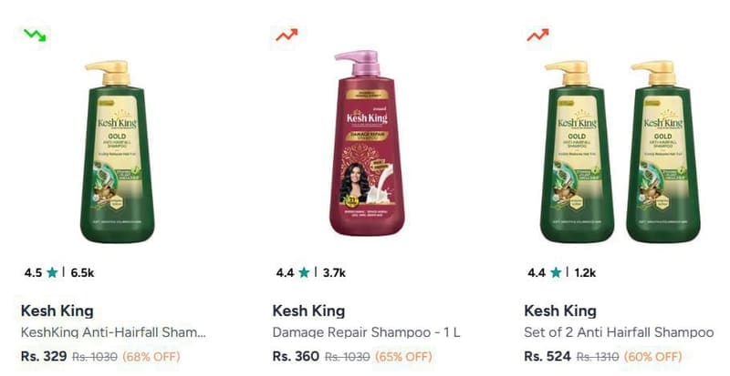 Myntra : Kesh king shampoo and hair oil upto 65% off