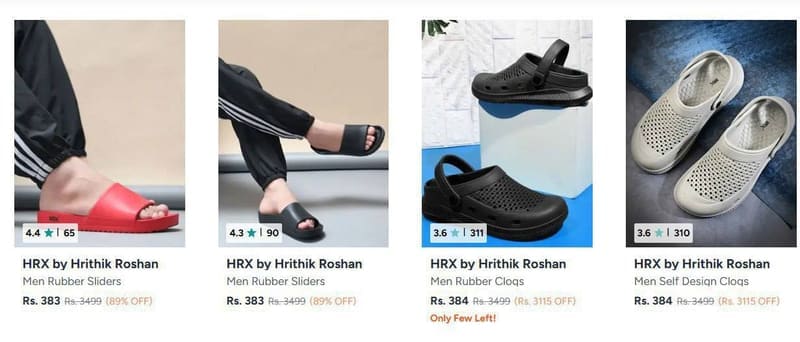 Upto 89% Off On Footwears.