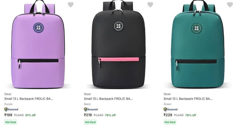 Gear Bags Starting @  Rs.199