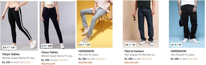 Myntra Loot : Branded Jeans Starts @216.