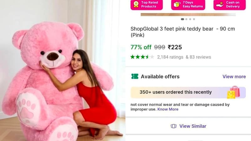 🔥3 Feet Teddy Bear ₹225