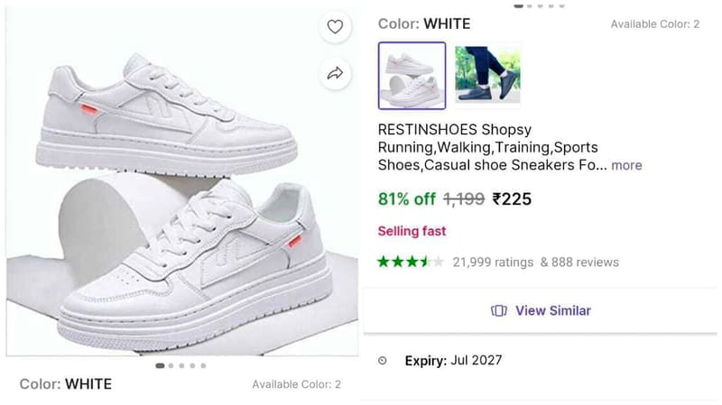 🔥Men White Shoes ₹225
