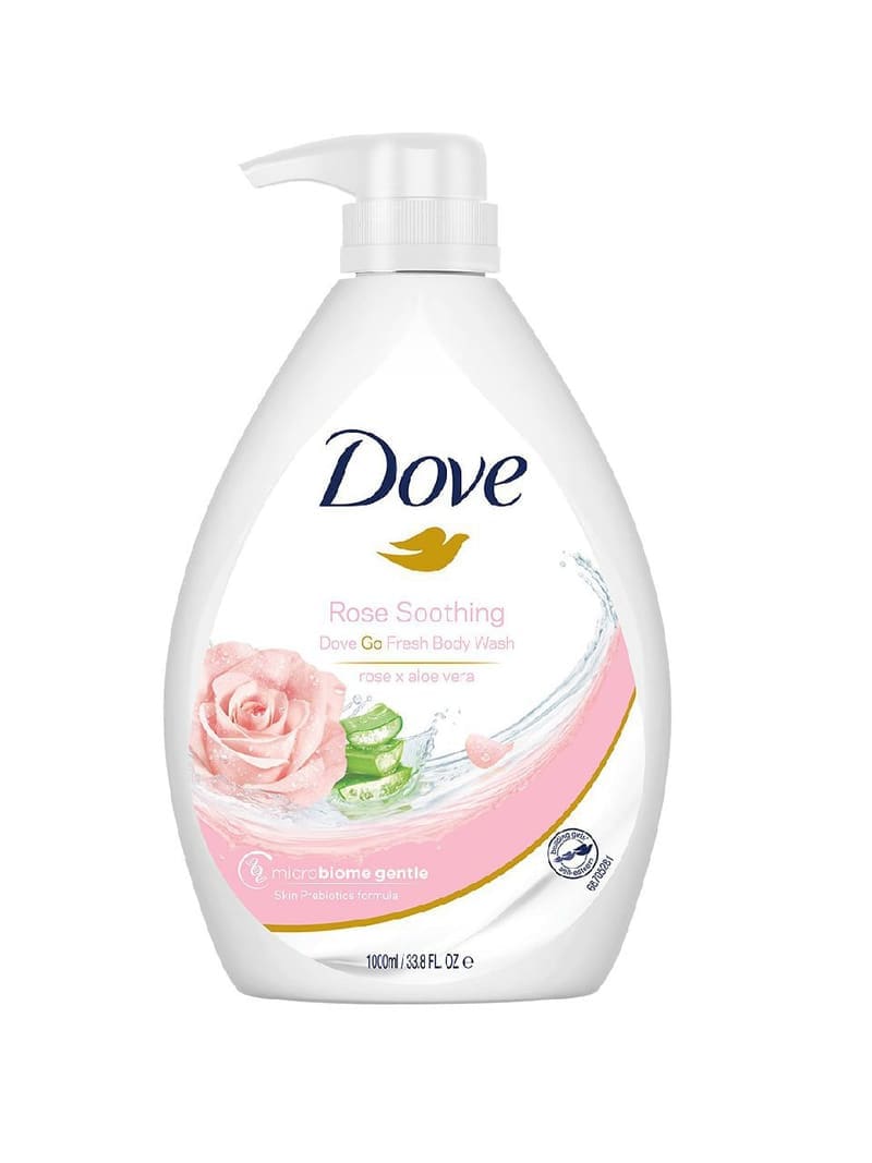 Dove Rose Soothing Go Fresh Microbiome Gentle Body Wash with...