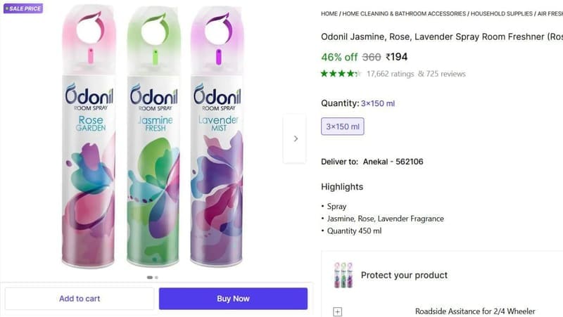Odonil Room Freshener (3 x 150 ml)  ₹194