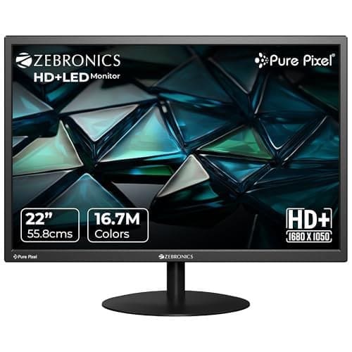 ZEBRONICS V22HD+LED, 22 Inch (55.8cm) LED Monitor, Dual HDMI...