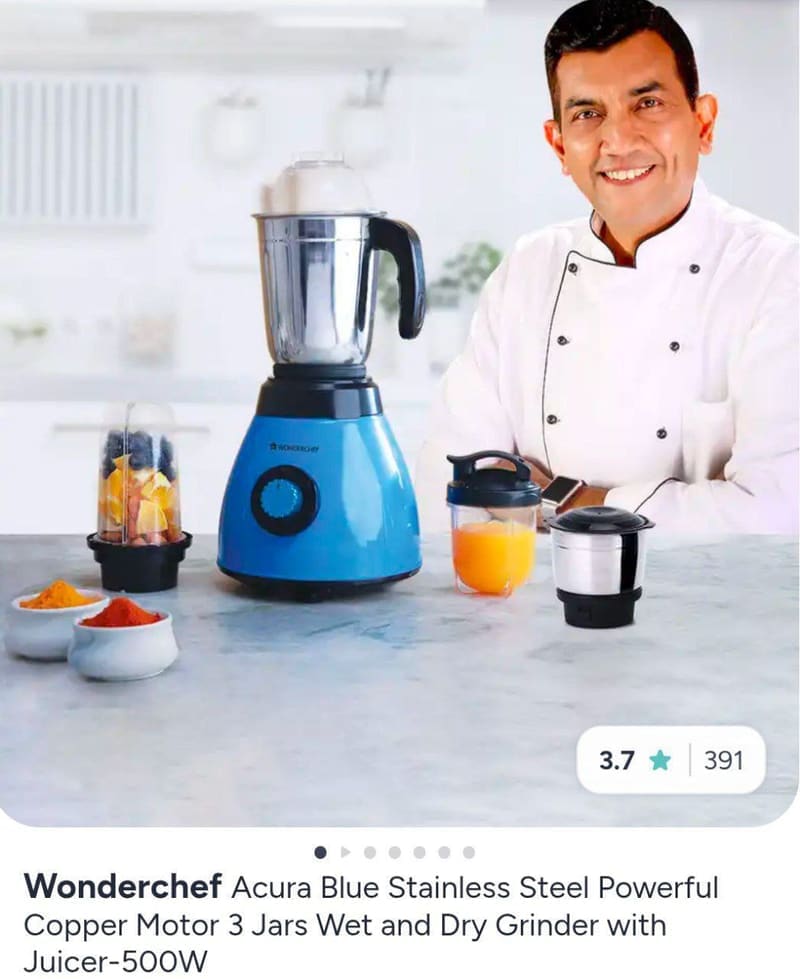 🔥Wonderchef Mixer Grinder ₹799