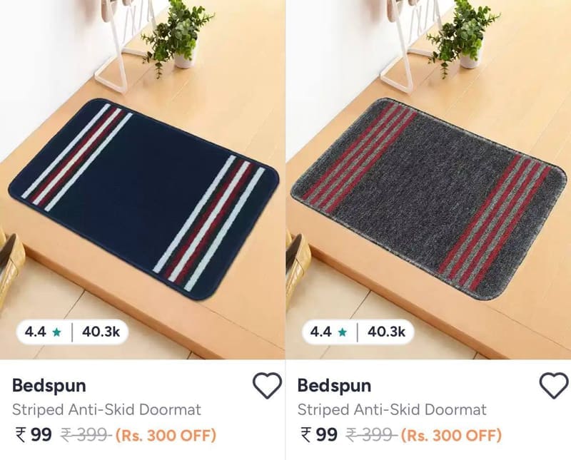 Doormats & Curtains Starts @99.
