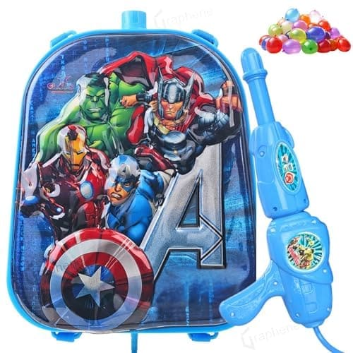 GRAPHENE Blue Holi Pichkari Water Gun with 5.8L Backpack Tan...