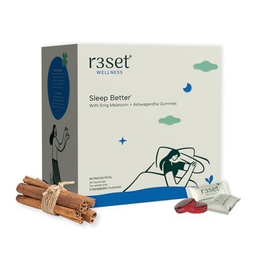 R3SET Sleep Gummies with 5mg Melatonin - 30 Days | Wake Refr...