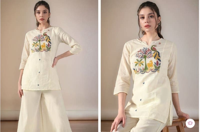 🔥 Myntra Loot – Sangria Women Embroidered Monochrome Tunic 👗✨