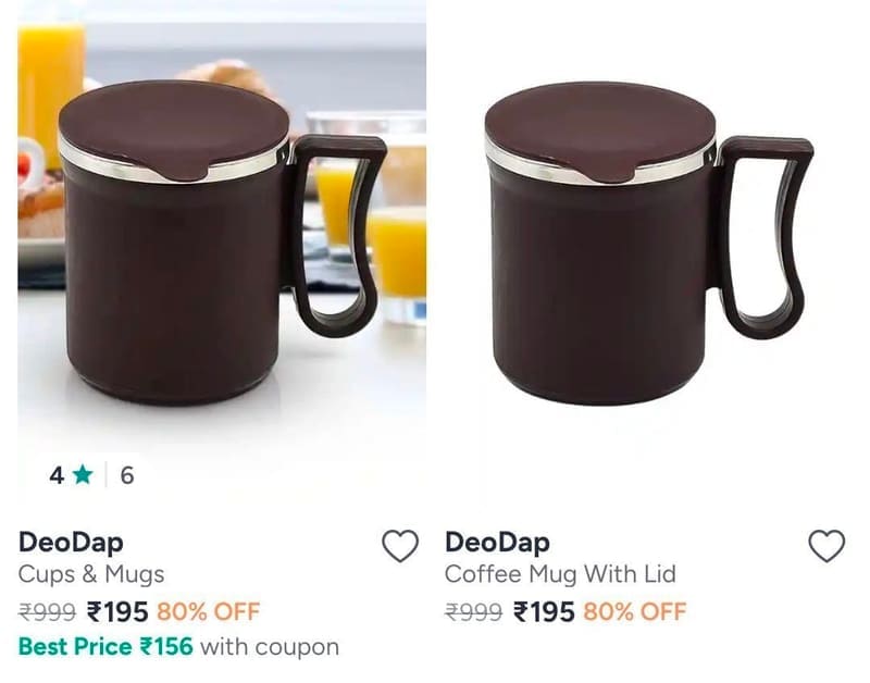 Myntra | UPTO 80% Off on Cups And Mugs Starting @ just ₹ 195