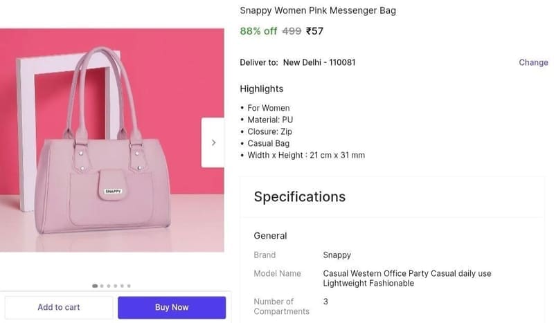 🔥 Loot Handbag @ ₹57