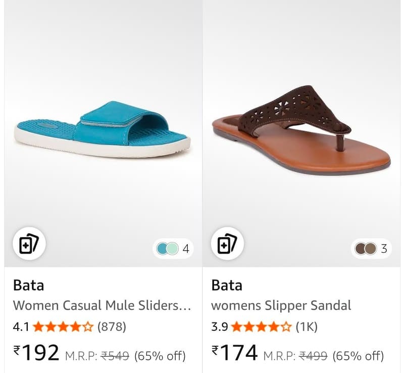 Bata Women Slippers Upto 72% Off