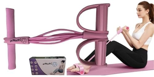 🛒 yeMaaR's Natural Rubber Tension Rope 6 Tube Elastic Yoga Pedal Puller Fitness Equipment Abdomen Waist Stretching Slimming Tummy Trimmer Home Gym Leg Excercise Full Body Exercise for Men and Women