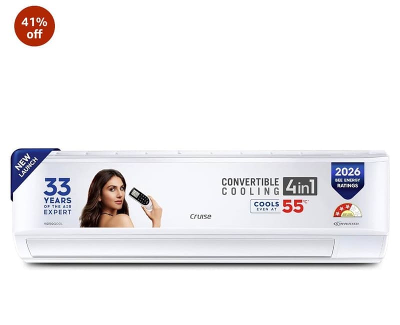 Cruise 2 Ton 3 Star Inverter Split AC with Fast Cooling at ₹36,240.