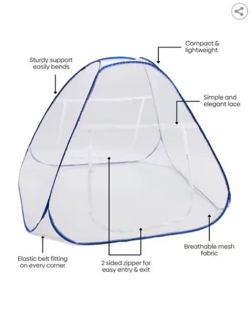 🔥 AJIO Home Essentials Deal – Haus & Kinder Sleep Shield Foldable Mosquito Net 🛏✨