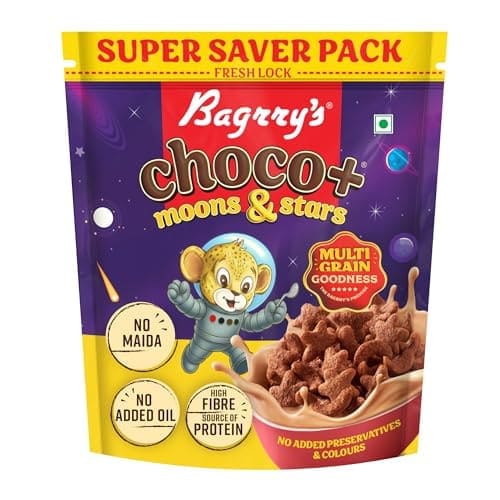 Bagrry's Choco+ MOONS AND STARS - 1.2 kg | Multigrain Goodne...