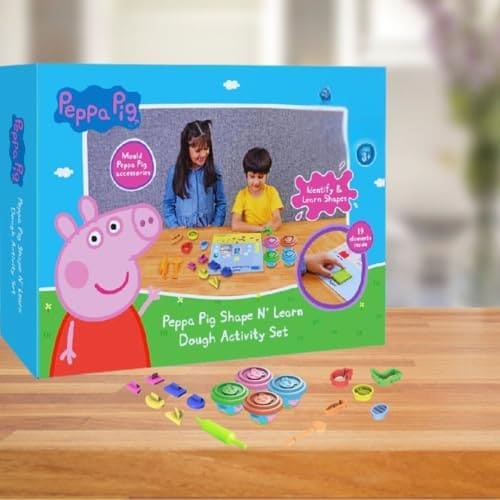 PlayMagic Peppa Pig Dough Shape & Learn Activity Set With Mo...