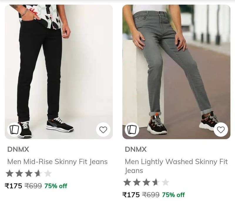AJIO LOOT : Upto 75% Off On DNMX Clothing.