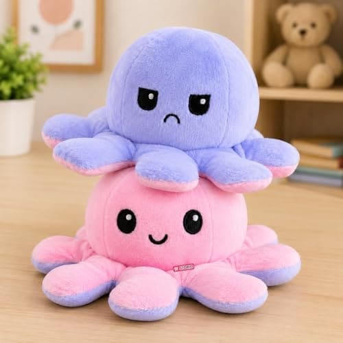 🛒 Storio Toy Octopus Plushie Reversible Soft Toys for Kids | Plush Soft Toys for Baby Boys and Girls| Best Gift | Octopus Soft Toy for Kids (Multicolor)
