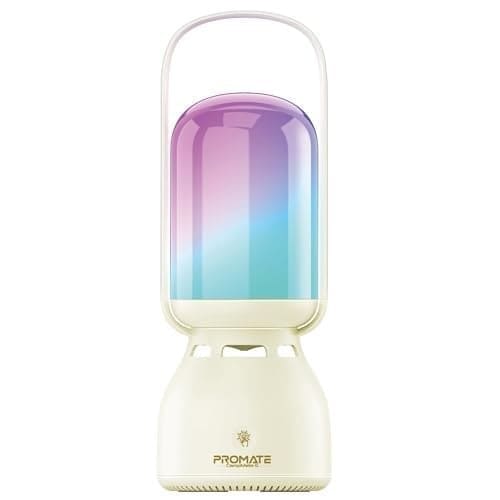 🛒 Promate Portable Speaker Lantern with 2400mAh Battery and 7-Hour Playtime, 5W Bluetooth 5.1 Speaker Output with 8 RGB Light Modes, Intuitive Touch Control, Touch Control, CampMate-5