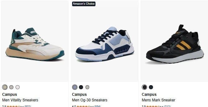 Amazon | Campus Shoes Upto 74% Off