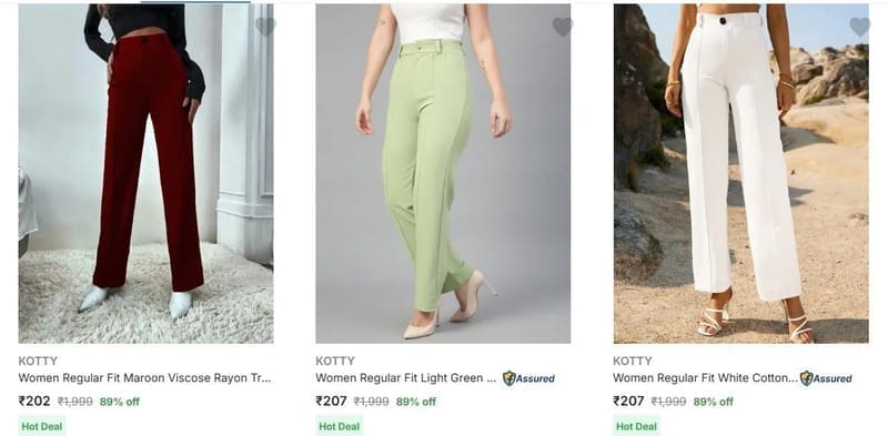 Flipkart | Up to 90% Off on Kotty Clothing.