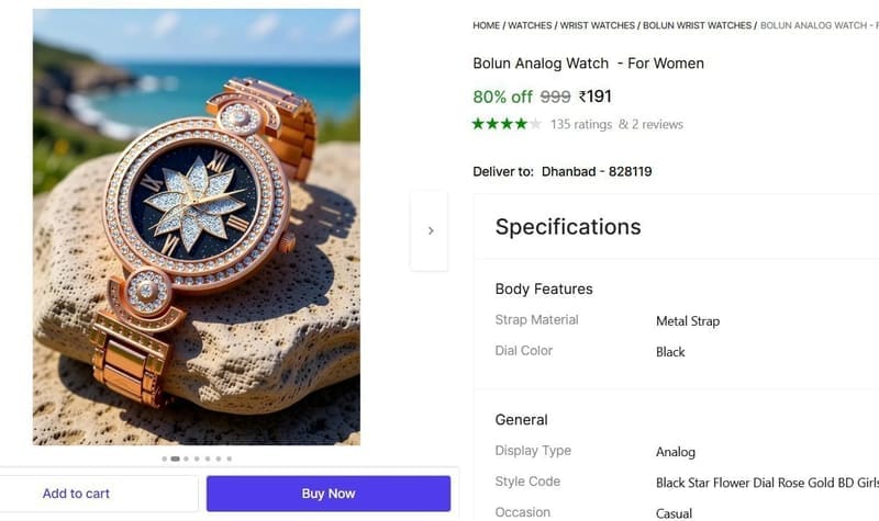 🔥  Analog Watch  - For Women @ ₹191