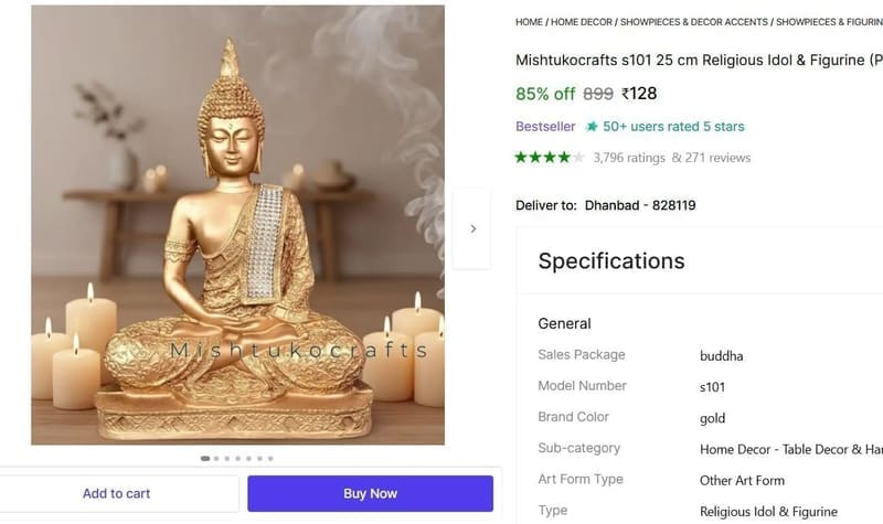 🔥  Religious Idol & Figurine @ ₹128