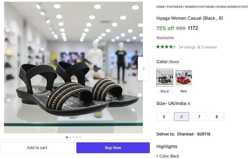 🔥  Women Casual Sandals @ ₹172