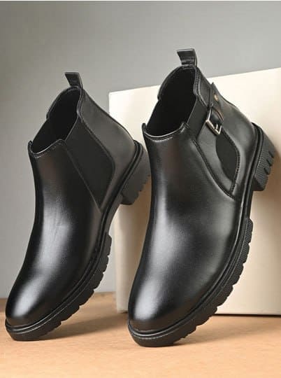 🔥 HERE&NOW Men's Round Toe Slip-On Chelsea Boots 👢🔥